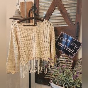 Umgee Fringe  sweater